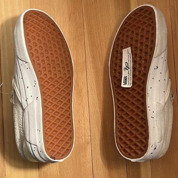 Vans White Slip-on Cap Glitter Mix Shoe Loafer. M 4 W 5.5 NWOB - Picture 5 of 7